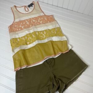 Sunday in Brooklyn Striped Tank & Madewell Green Cut Off Shorts Bundle S/25